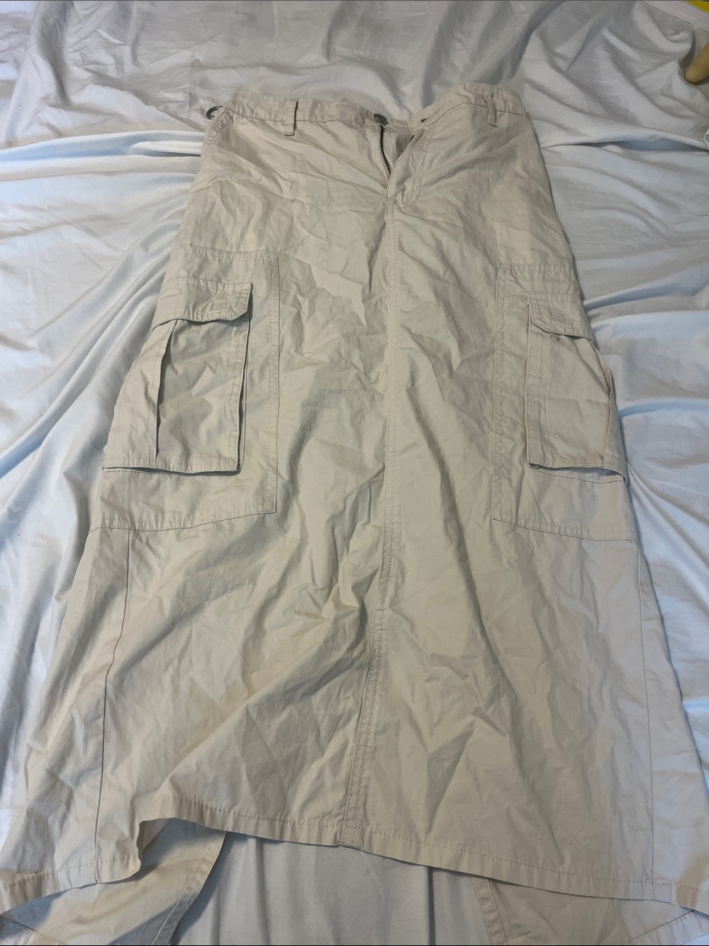 wild fable womans Light Tan Cargo skirt with Flap Pockets